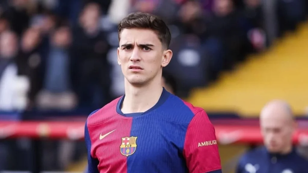 Barcelona squad pay tribute to injured Gavi with special warm-up shirts