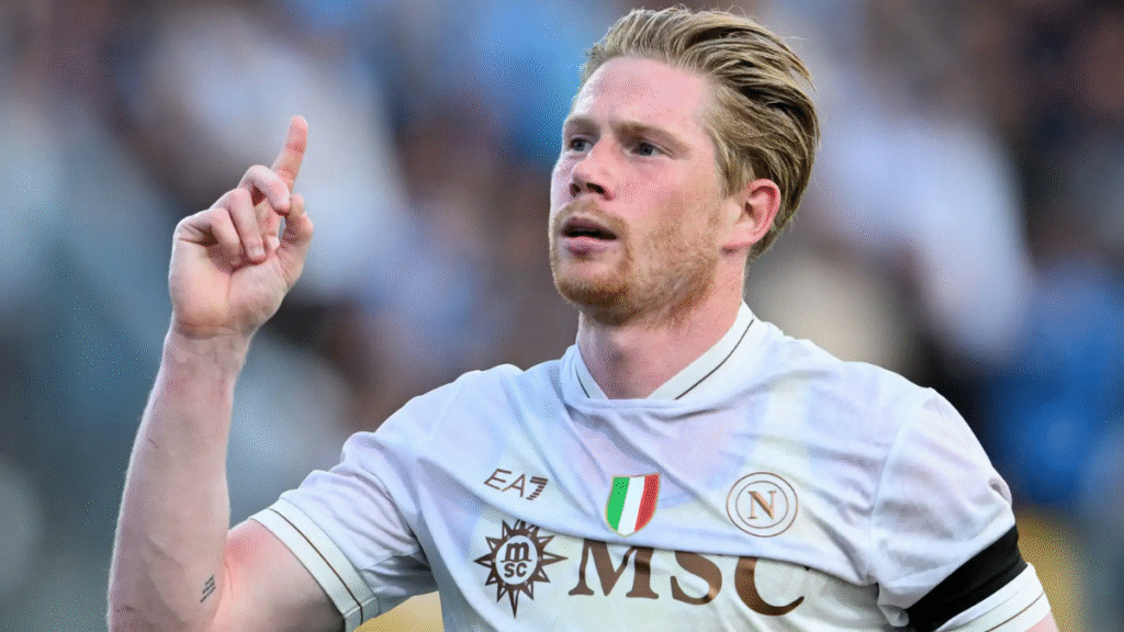 Kevin De Bruyne Napoli debut celebration