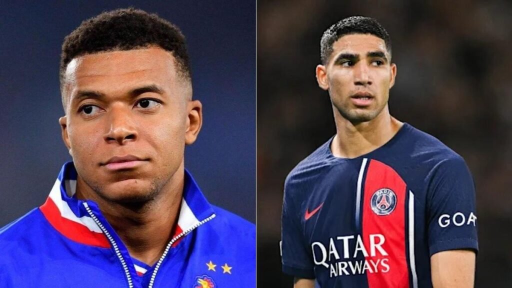 Mbappé and Hakimi Follow Behind