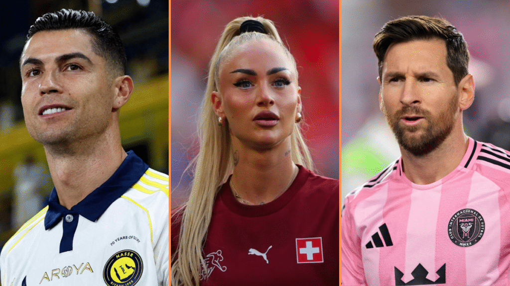 Alisha Lehmann settles Messi vs Ronaldo GOAT debate and reveals her dream World Cup moment 7 Alisha Lehmann chooses Cristiano Ronaldo over Lionel Messi
