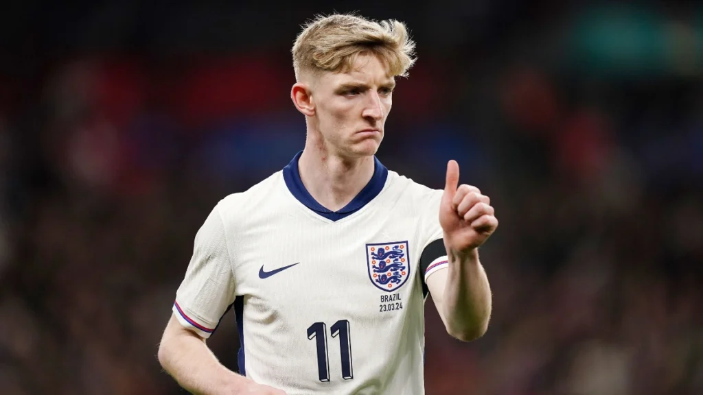 Anthony Gordon admits he’s only played at “50%” level for England