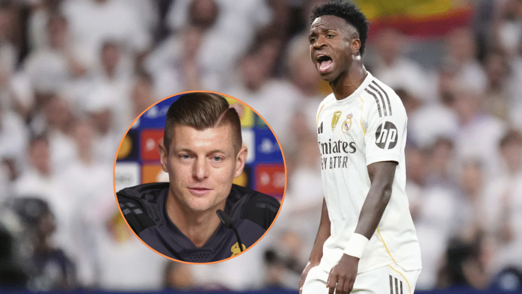 Vinicius Jr defended by Toni Kroos after furious Clasico reaction