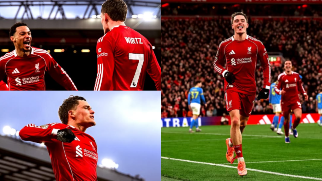 Liverpool 2-1 Wolves Wirtz nets first Reds goal