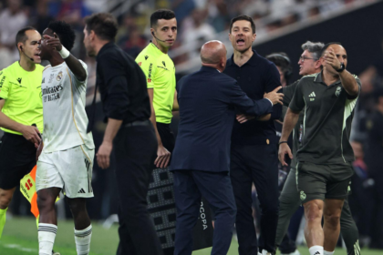 Diego Simeone apologises to Vinicius after Super Cup clash